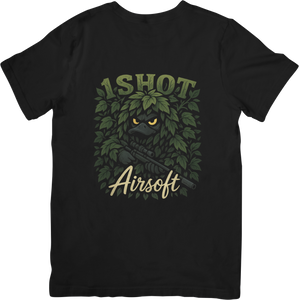 1 Shot Airsoft “Ghillie Duck” Tee