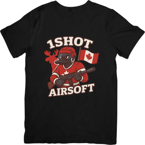 1 Shot Airsoft – Canada Day Edition T-Shirt | Patriotic Operator Tee